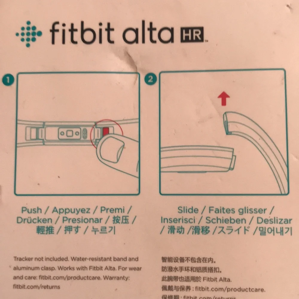 Fitbit Alta Classic Accessory Band Size S/P NIB